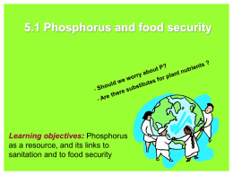 Phosphorus - Sustainable Sanitation