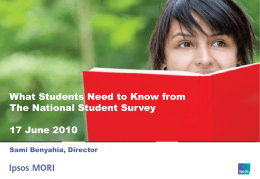 National Student Survey 2008