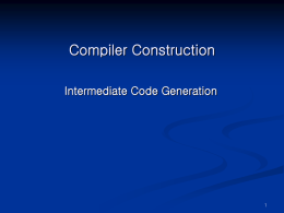 ITS 015: Compiler Construction