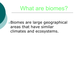 Biomes - SchoolWorld an Edline Solution