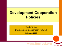 Development Cooperation Policies