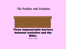 The Problem with Evolution