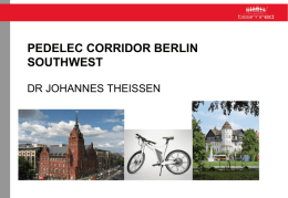 PEDELEC CORRIDOR BERLIN SOUTHWEST DR JOHANNES &hellip;