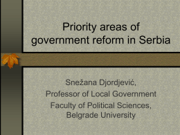 Evaluation of Public Policy - in Local Government in Serbia