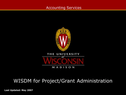 Accounting Services - University of Wisconsin–Madison