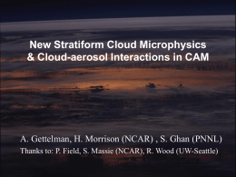 Two-moment stratiform cloud microphysics and cloud