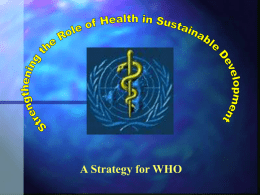 The World Summit on Sustainable Development Johannesburg 2002
