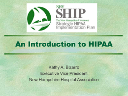 Strategic HIPPA Implementation Plan: An Introduction to HIPPA