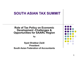 South Asian Tax Summit