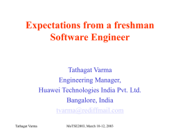 Expectations from a freshman Software Engineer