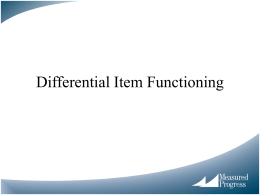 DifferentialItemFunctioning