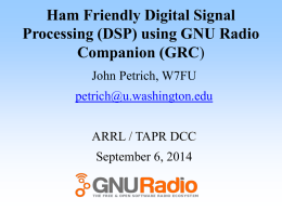 Ham Friendly Digital Signal Processing (DSP) using GNU
