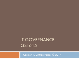 IT Governance GSI 615