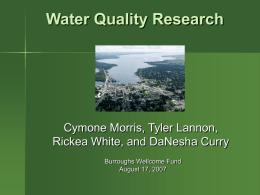 Water Quality Research - Elizabeth City State University