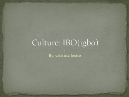 Culture: IBO(igbo)