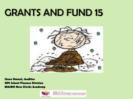 Grants and Fund 15