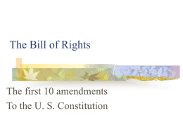 The Bill of Rights - Madeira High School