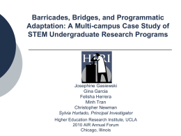 Barricades, Bridges, and Programmatic Adaptation