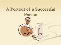 A Portrait of a Successful Person