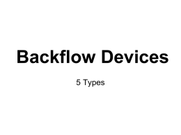 Backflow Devices