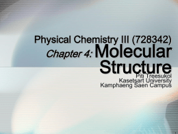 PhysChem 728342 Introduction to Quantum Theory