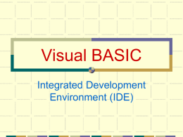 Visual BASIC Intro