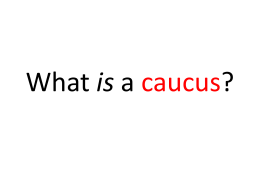 What is a caucus? - Saugerties Central Schools
