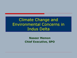 Climate Change Impact is Indus Delta