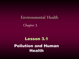 Pollution and Human Health - Pleasant Valley High School
