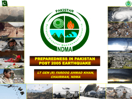 Presentation - NDMA Pakistan