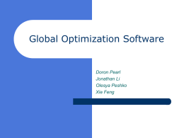 Global Optimization Software