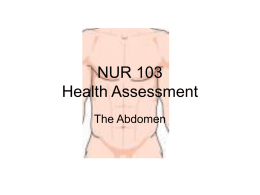 NUR 103 Health Assessment - Home