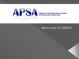 APSA (UNISA) – trade union