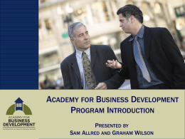 Academy for Business Development Program Introduction