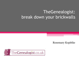 TheGenealogist - Unlock the Past
