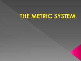 THE METRIC SYSTEM - Anderson High School
