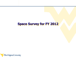 Space Survey for FY 2008 - West Virginia University
