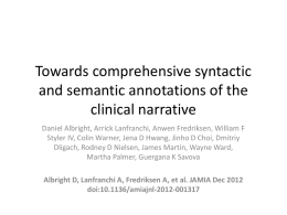 Towards comprehensive syntactic and semantic annotations