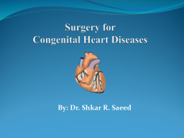 Surgery for Congenital Heart Diseases
