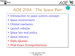 The Space in Aerospace and Ocean Engineering