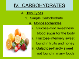 IV. CARBOHYDRATES