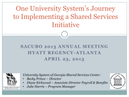 One University System’s Journey to Implementing a Shared
