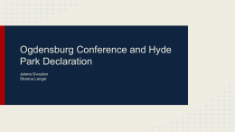 Ogdensburg Conference and Hyde Park Declaration
