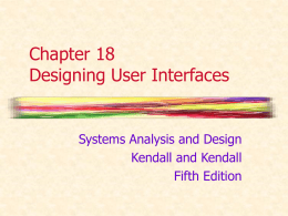 Chapter 18 Designing The User Interface
