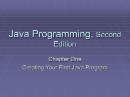 Java Programming, Second edition