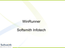 WinRunner Softsmith Infotech
