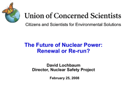 Nuclear Safety Program - MIT - Massachusetts Institute of