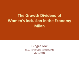 The Growth Dividend of Women Entrepreneurs