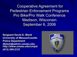 Pedestrian Enforcement Programs