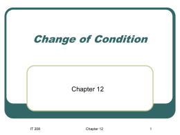 Change of Condition - Southern Illinois University Carbondale